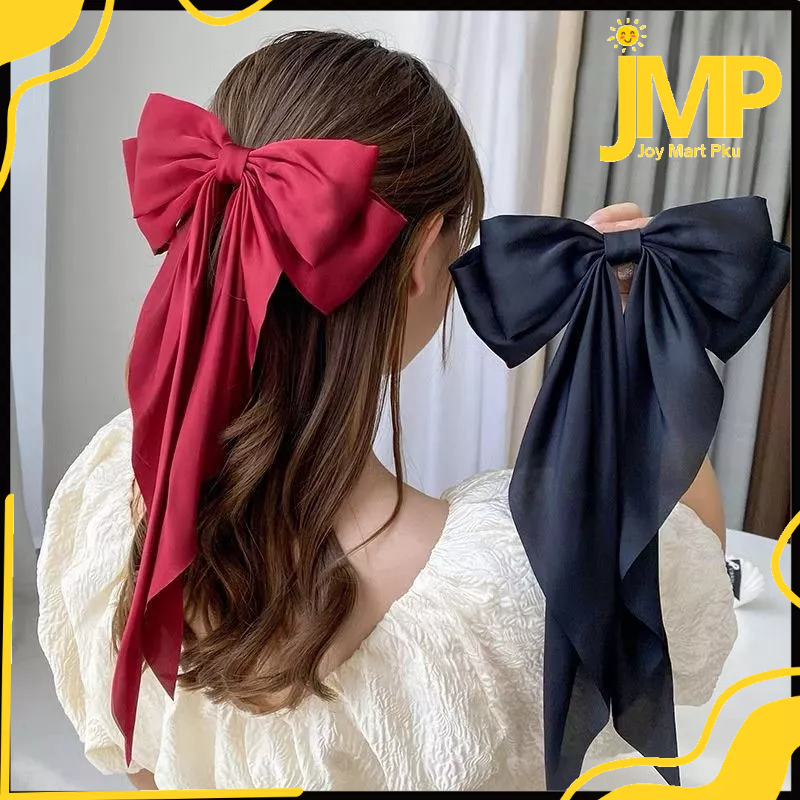 JMP - Jepit Rambut Pita Besar Korea Elegan Panjang Pita Rambut Fashion Korea Wanita / Jepit Rambut /