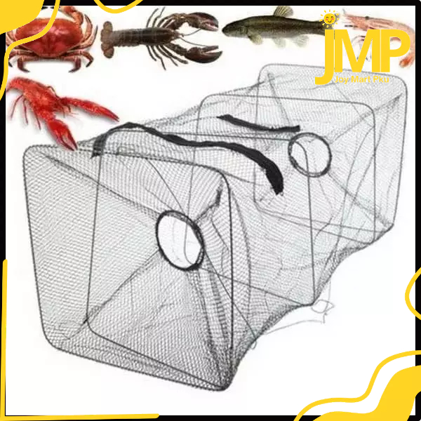 JMP - Bubu Perangkap Ikan Lipat 2 Lubang Kotak Jebakan Alat Pancing Jaring Jala Prangkap Udang Kepit