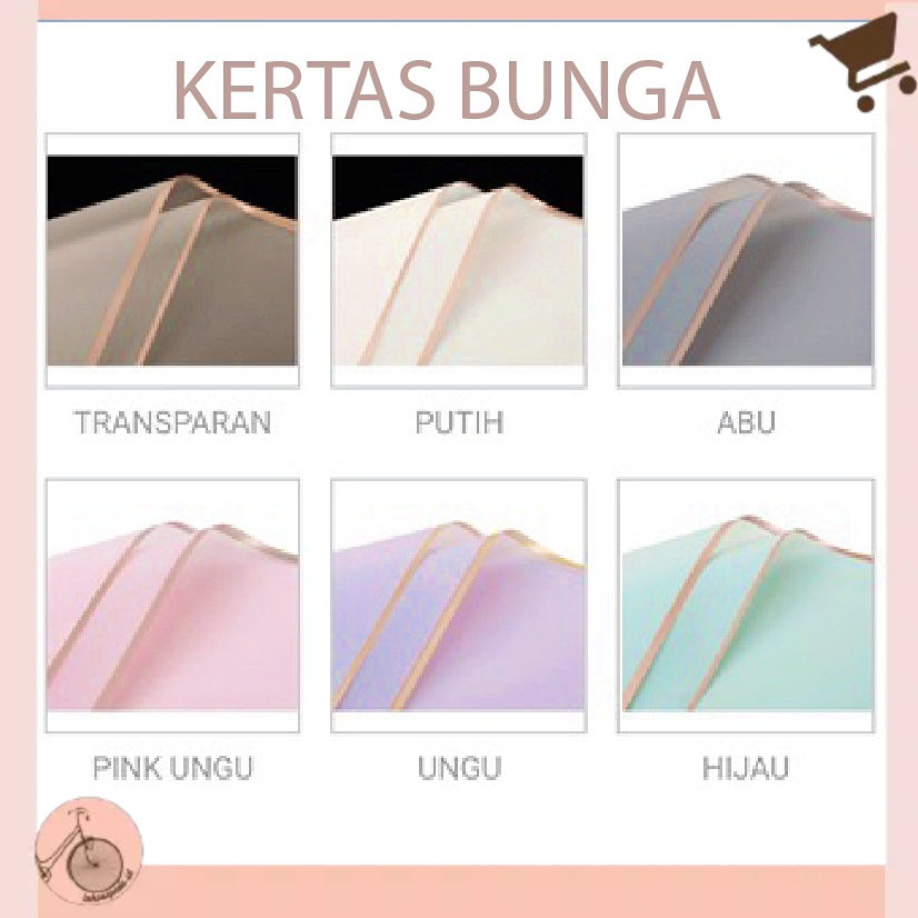 

Flower Wrap Kertas Bunga Waterproof Flower Wrapping Gold Lace 60 x 60 cm Untuk Buket Bunga