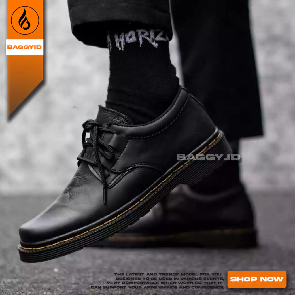 Sepatu Pria Formal Tali Pantofel Hitam Pria