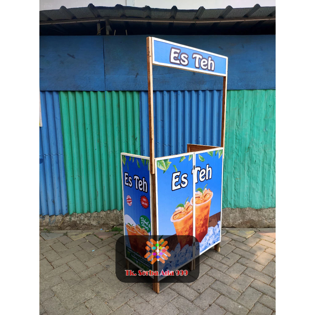 Booth Portable Kayu Minimalis / Booth Kayu / Gerobak Kayu / Gerobak Murah / Minimalis / Estetik