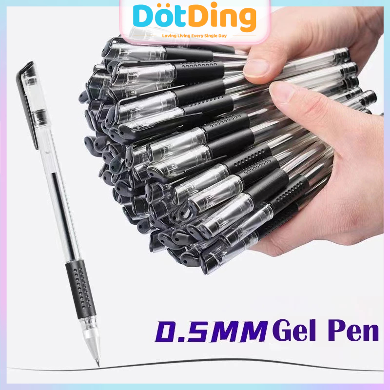

[DOTDING] Isi Ulang Pulpen Gel 0.5mm Hitam-Biru-Merah - Tinta Cepat Kering & Anti Bocor untuk Tugas Sekolah Dokumen Kantor/ Gel Pen Ballpoint Pen Refill For Student Back to School Office Stationery Supplies B046