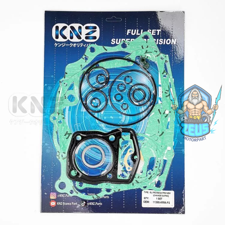 GASKET  FULL SET HONDA GL PRO / MEGA PRO NEW PRIMUS (KRM) PACKING FULLSET TOP TOPSET PAKING KNZ (ZEU