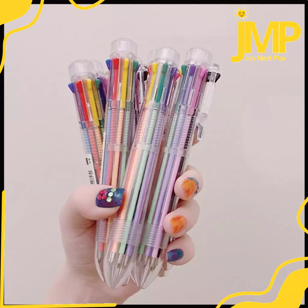 

JMP - Pulpen 6 Color in 1 Ballpoint Pen Office Pena 6 Warna Sekaligus Berwarna Murah