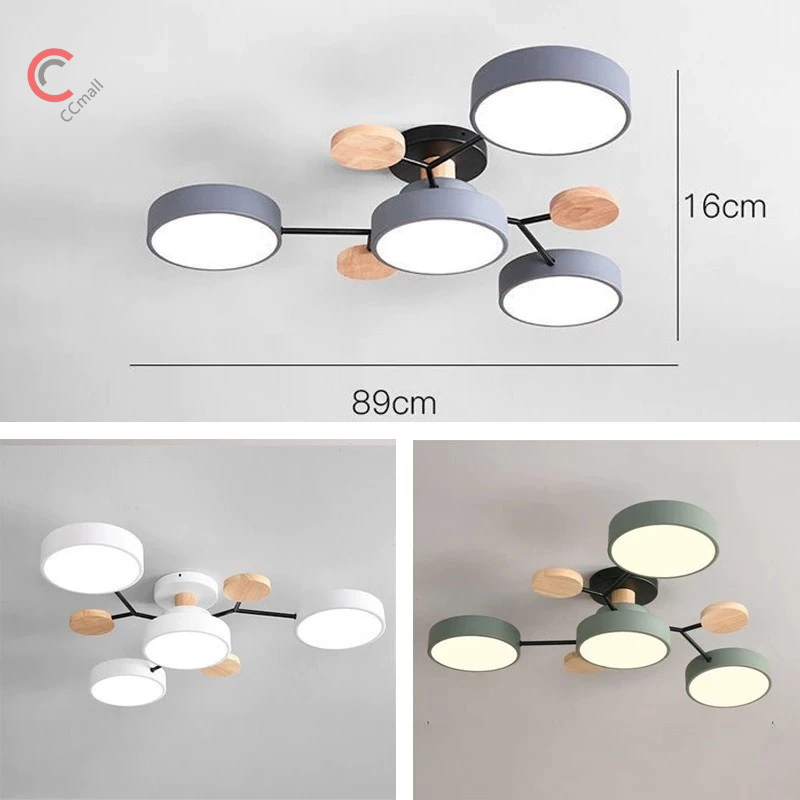 Ready stock3+1 /4+1 Lampu Gantung LED / Ruang Tamu Lampu Hias / 3 Warna Lampu Plafon Ruang Tamu