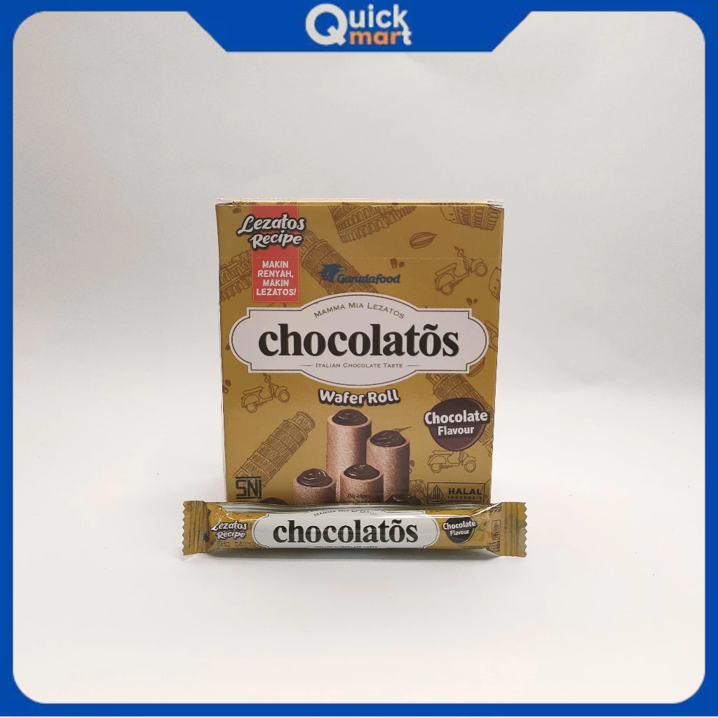 

Chocolatos Wafer Roll 1 Box isi 24pcs