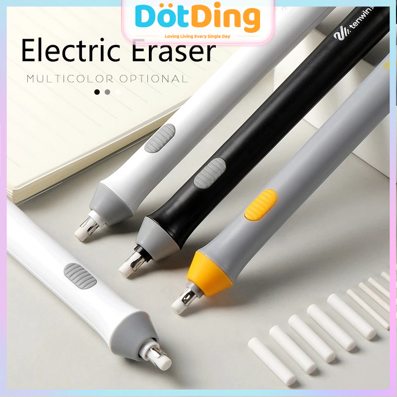 

[DOTDING] Penghapus Listrik Anak - Adjustable untuk Gambar Sketsa Sekolah/Electric Erasers Sketching Drawing Erasers Batteries Pencils Eraser for Professional Art Student Stationery H182