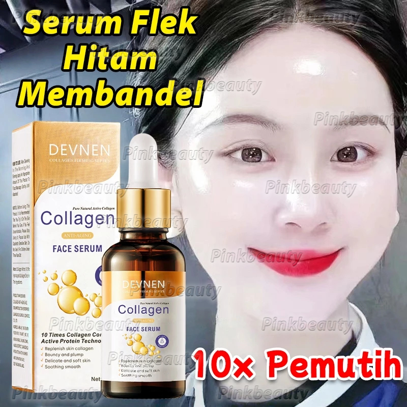 Collagen Essence Serum Penghilang flek hitam membandel Pemutih wajah glowing cepat Mencerahkan Kulit