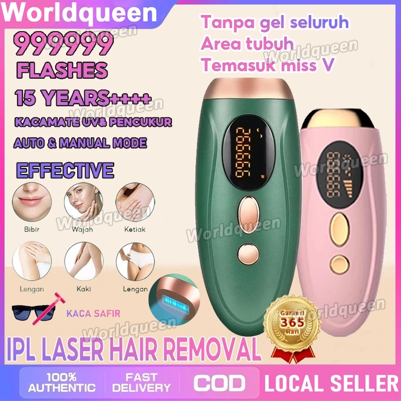 IPL laser Hair Removal Permanent Perontok IPL laser Penghilang Bulu Sakit 999999 Flash laser penghil