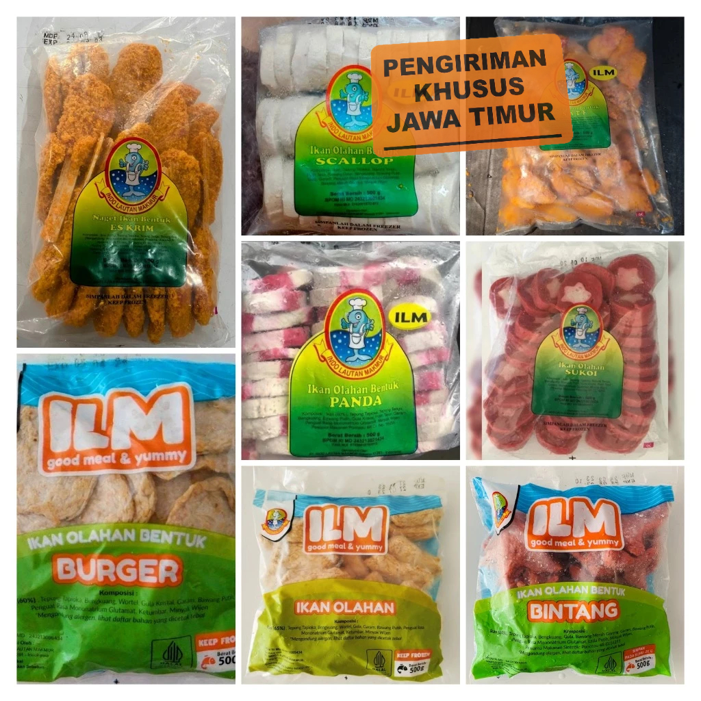 

ILM Produk Olahan Ikan – Tempura, Burger, Scallop, Sukoi, Naget Ice Krim, Telur Naga, Panda