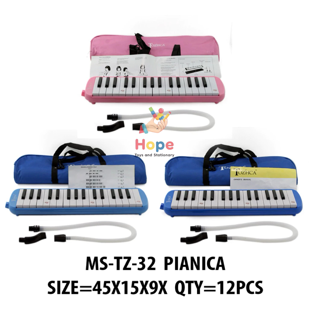 

Pianika 32 Tuts TZ32B - Instrumen Musik Tiup Portable + Selang & Corong
