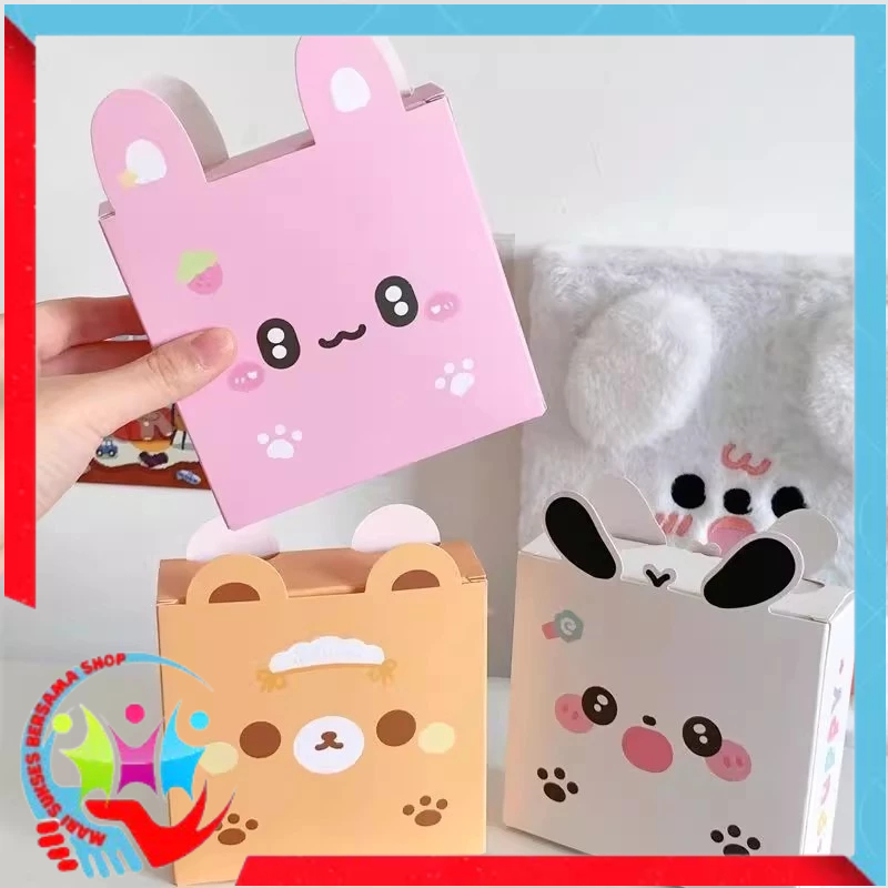 

MSBS Goodie Box Hampers Gift Cute Animal Series Paper Box Ultah Kids Dus hadiah Snack Permen Kue karakter kartun lucu Tas Box Bingkisan Ulang tahun