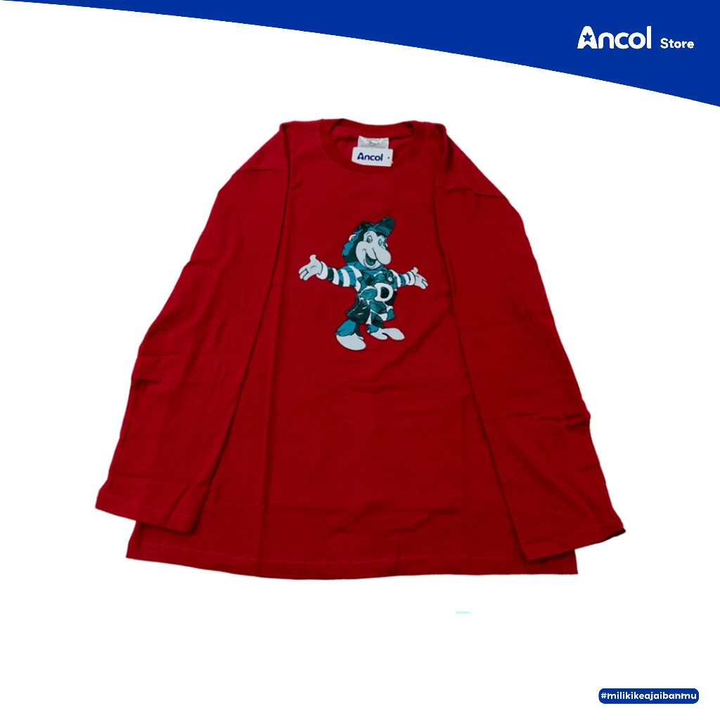 Ancol Baju kaos lengan panjang Hawai Merah | Official Merchandise