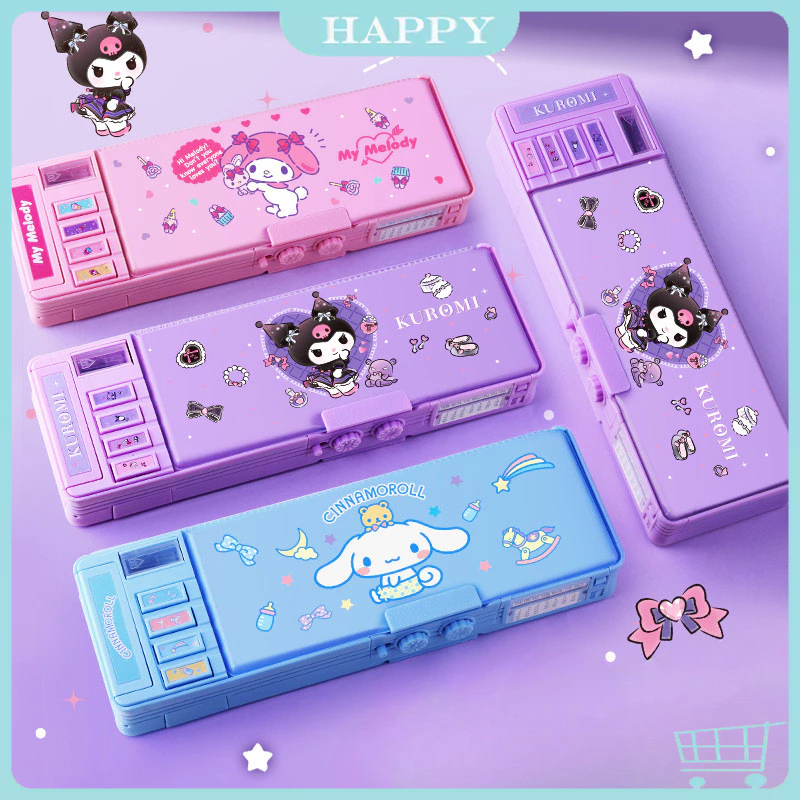 

Ready Kotak Pensil/Tempat Pensil Kuromi/Tempat Pensil Multifungsi/Bahan Tahan Air Tempat Pensil Password/anak Tempat Pensil/Kotak Alat Tulis Multifungsi/Kotak Pensil Lapis Ganda Kapasitas Besar Melody Lucu