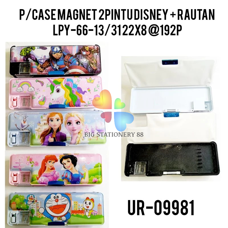 

Tempat Pensil Magnet Karakter 2 Sisi / Kotak pensil/tempat pensil magnet 2pintu disney+rautan LPY-66-13