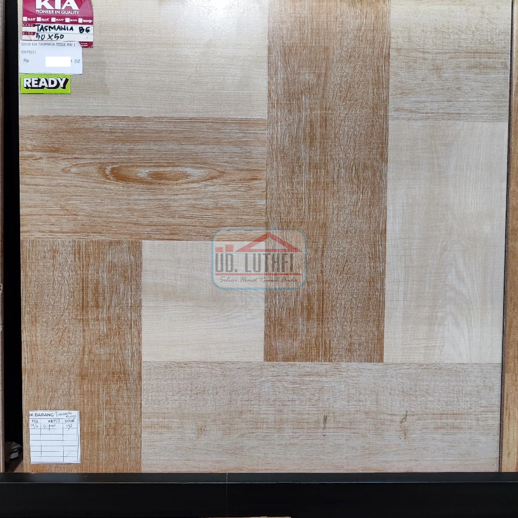 Keramik Lantai Kasar 50x50 KIA Tasmania Beige - Keramik Motif Kayu