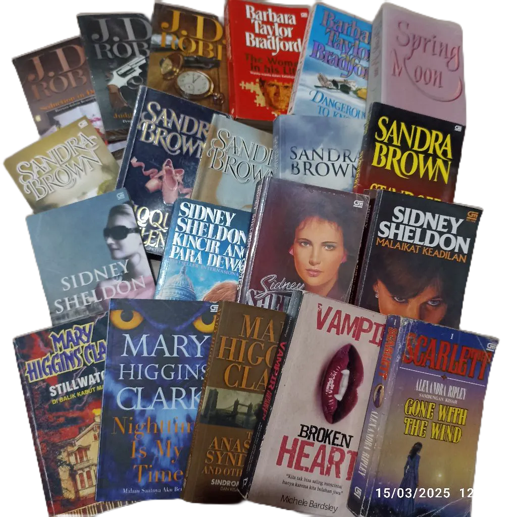NOVEL TERJEMAHAN SANDRA BROWN SIDNEY SHELDON LISA KLEYPAS AGATHA CHRISTIE DIANA PALMER JD ROBB BAHAS