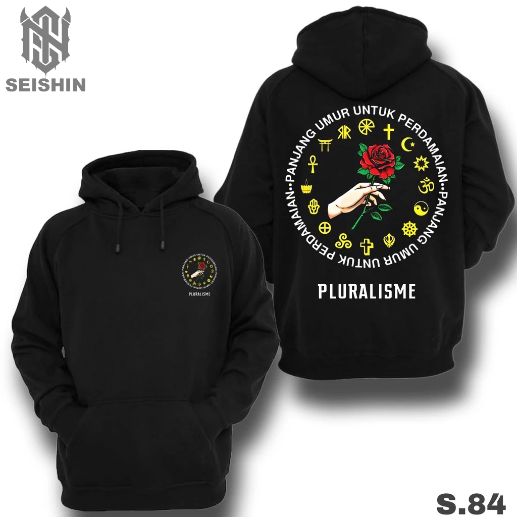 Seishin Hoodie Pluralisme Roses sweter unisex black