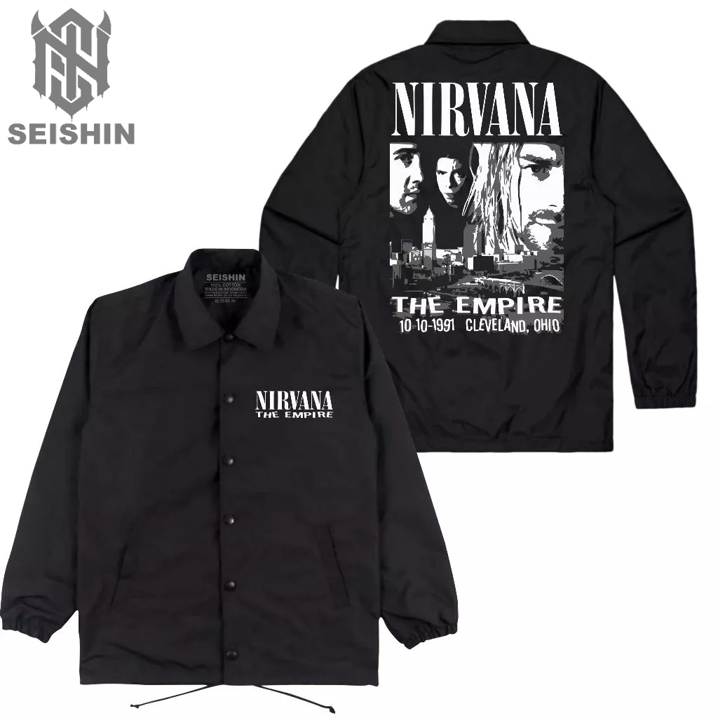 Seishin Jaket Coach Nirvana the empire black jacket