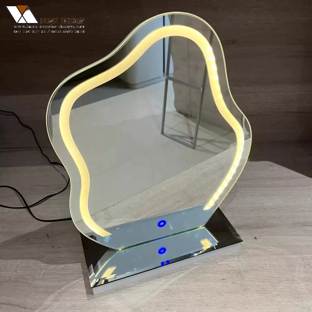 Cermin Meja Rias/Cermin Awan/Cermin Rias Led/Cermin Sandblast Led