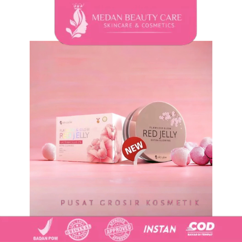 MS GLOW FLAWLESS GLOW RED JELLY KEMASAN BARU