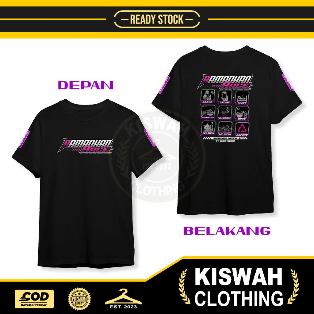 Kaos Tshirt RAMADHAN RACE 2025 RACING DB Kaos Distro