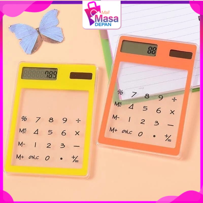 

MMD Kalkulator Mini Aesthetic Calculator Mini Portable Ultra Tipis Transparan 8 Digit L Touchscreen Kalkulator Kecil Tenaga Surya Simple Untuk Sekolah Dan Kantor