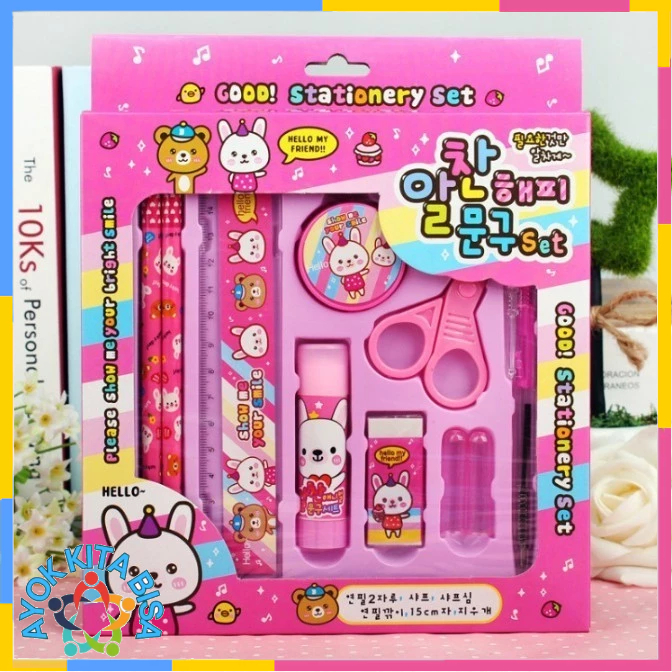 

AKB Paket Alat Tulis set 8in1 Stationery Set Study Set Anak Karakter Set Alat Tulis Anak TK