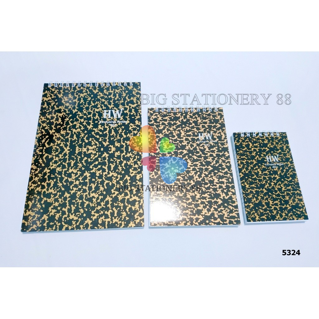 

(12PCS) Buku Notes Spiral HW Kecil Sedang Besar/ Notebook / Catatan HW 404 Kecil 403 Sedang 501 Besar