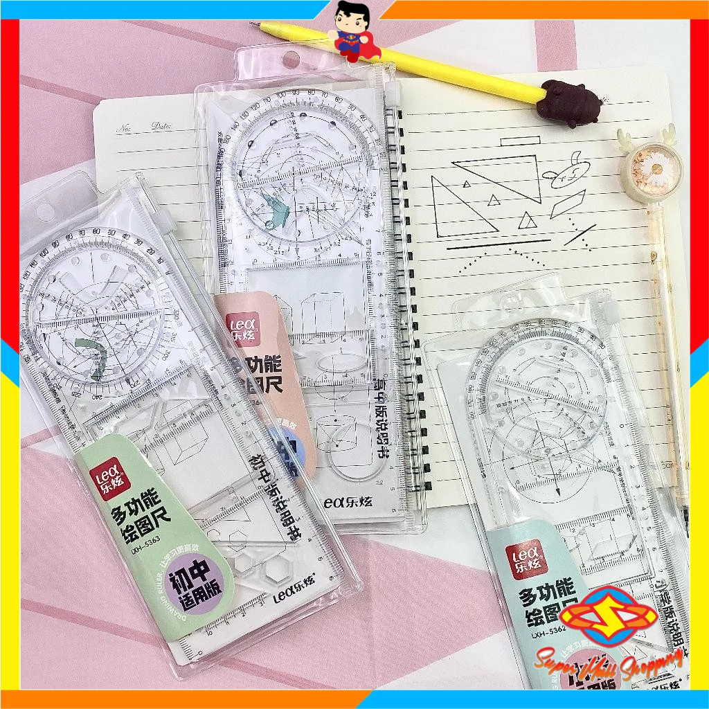 

SMS Penggaris Busur Derajat Rotary Multifungsi Penggaris Geometri Multifunction Geometric Ruler Penggaris Busur Derajat Template Gambar Matematika Alat Ukur untuk Perlengkapan Kantor Sekolah Siswa Seni
