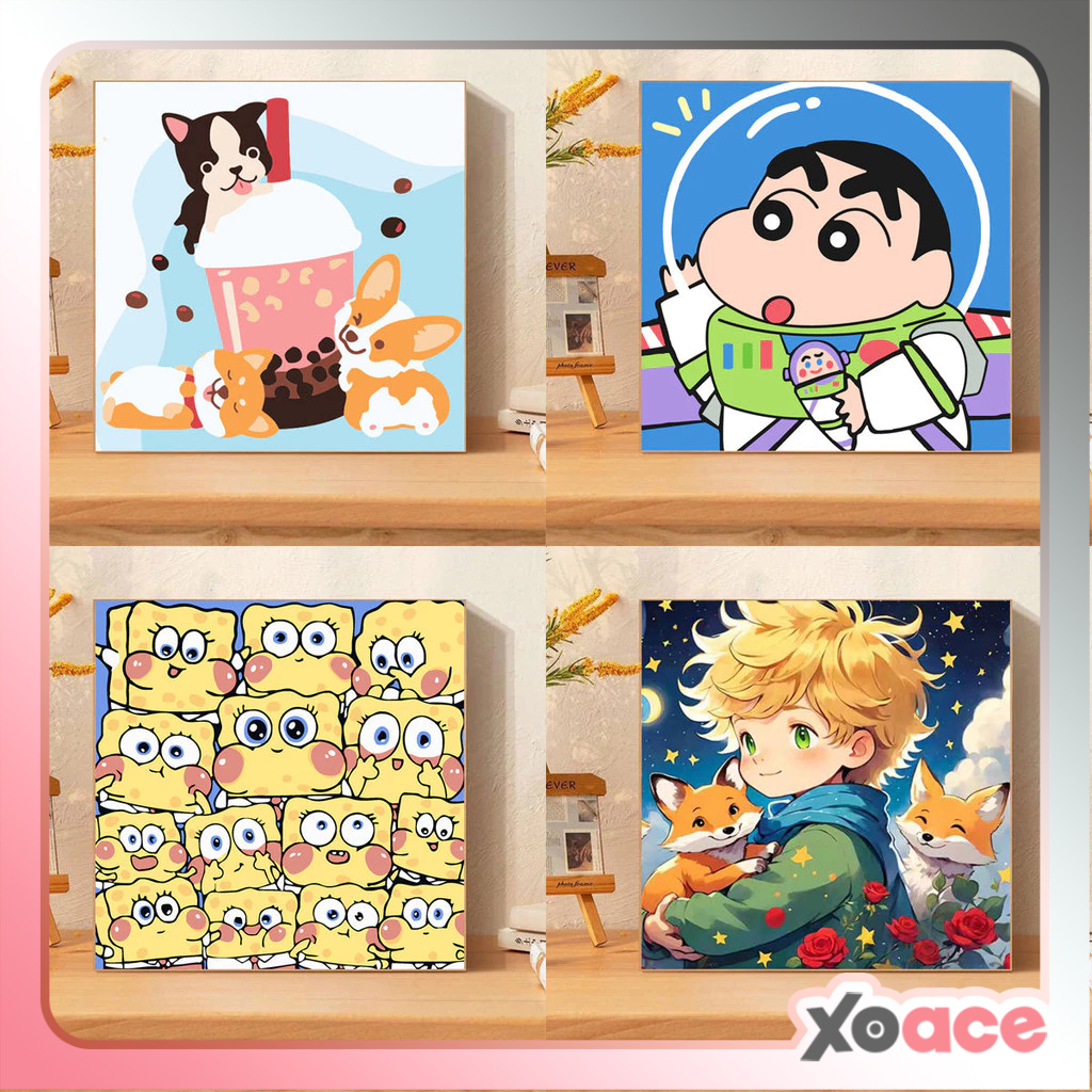 

[20x20] Paint By Number Painting By Numbers Kit DIY Lukisan Seri T Shinchan Spongebob Doraemon