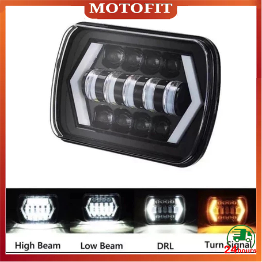 NEW Lampu Led Kotak 7inch Jeep Katana Feroza L300 - Headlamp lampu utama mobil motor Kota