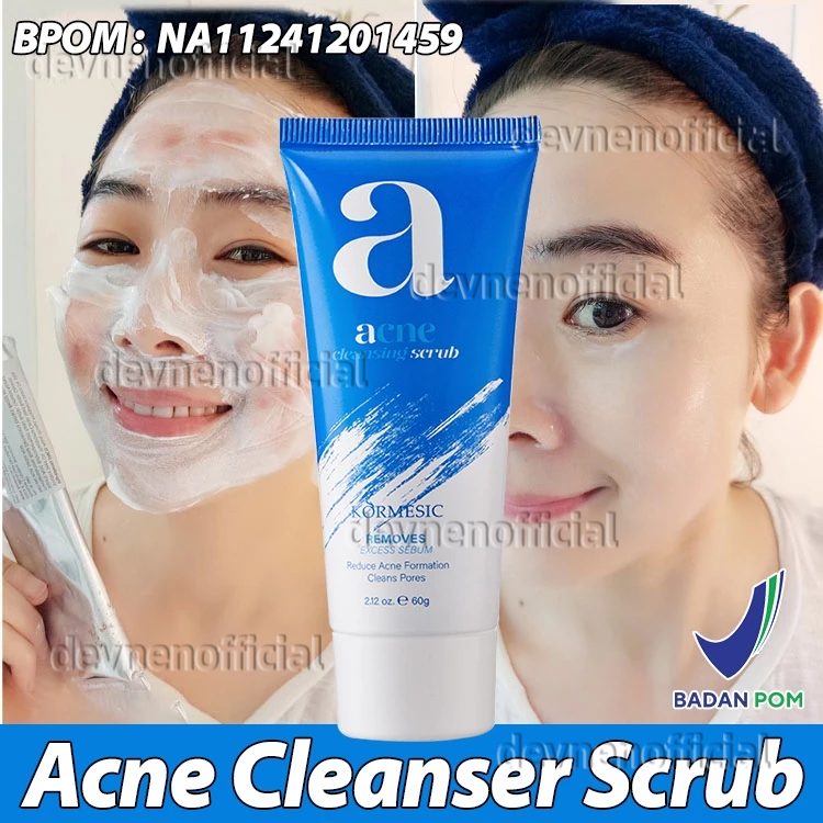 Acne Cleanser Scrub 60g BPOM Acnes Facial Wash Sabun Cuci Muka Jerawat Sabun muka glowing dan memuti