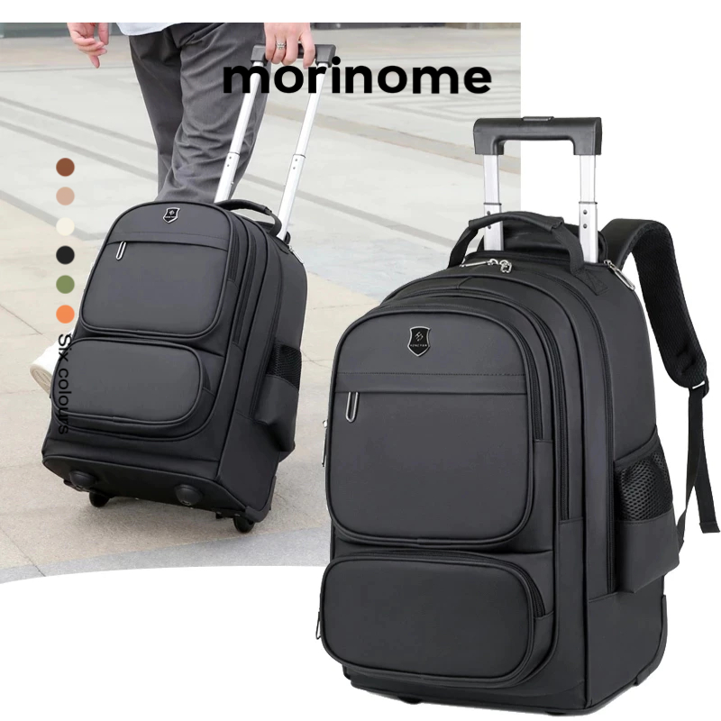 Tas Bepergian Travel Bag Besar Dengan Ransel Laptop Troli Import 4 Roda - Dengan Ransel Laptop Troli