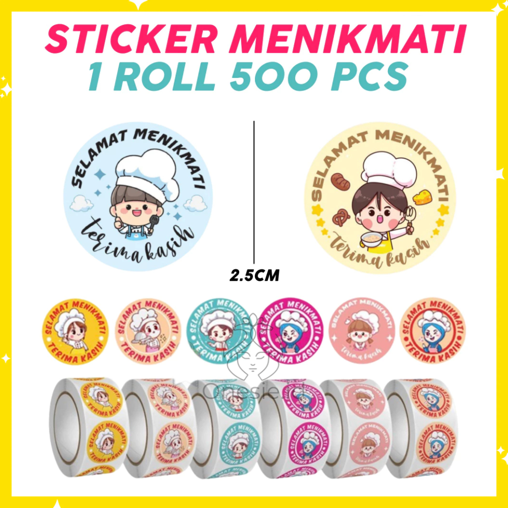 

Stiker Label Sticker Selamat Menikmati Thank You 500 Pcs 2.5cm ST001