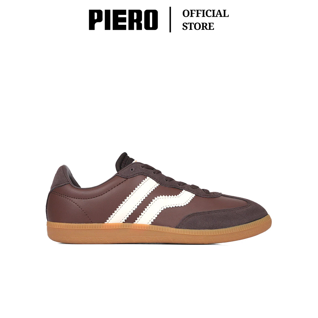 PIERO SEPATU SNEAKERS PRIA GRAND LONDON PRM BROWN/OFF WHITE/GUM PIE1000201
