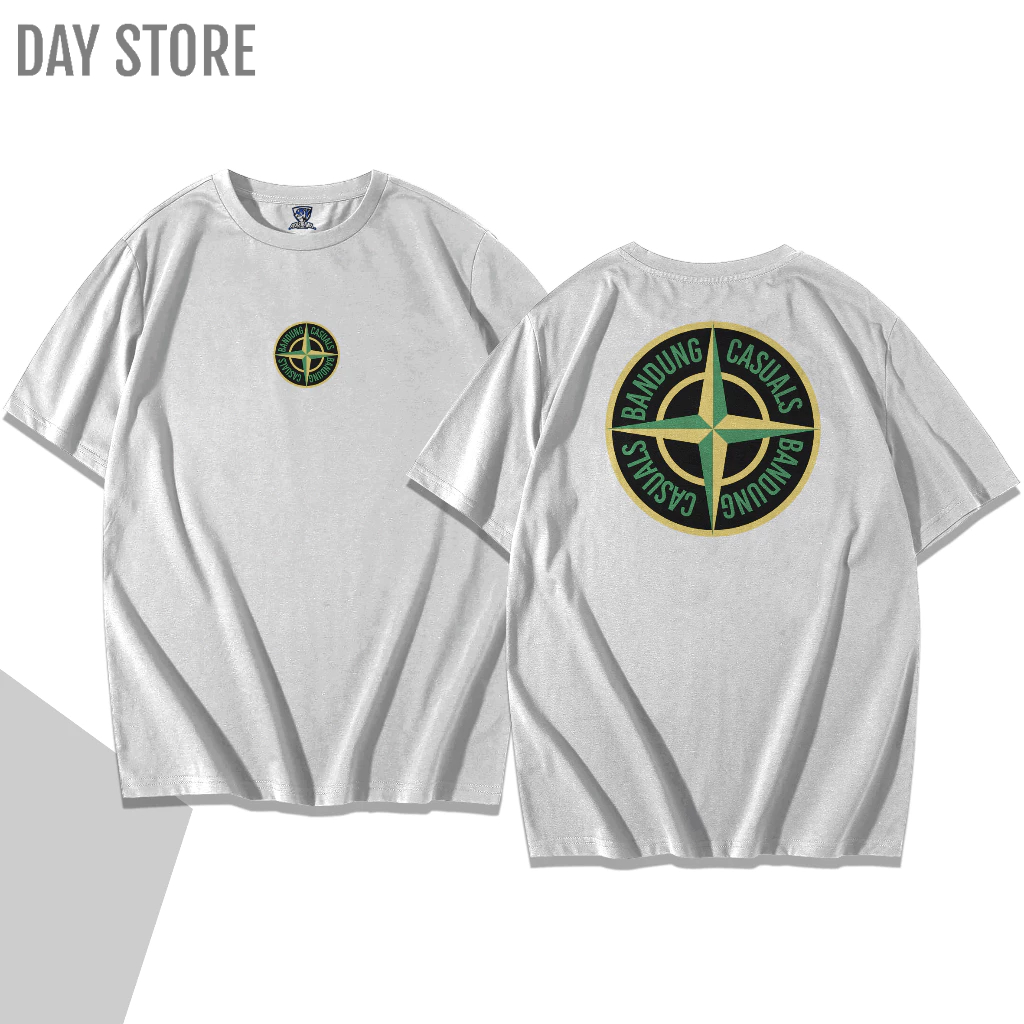 DAY STORE Kaos Putih Pria dan Wanita Suporter Bandung Casual Tshirt Baju Persib