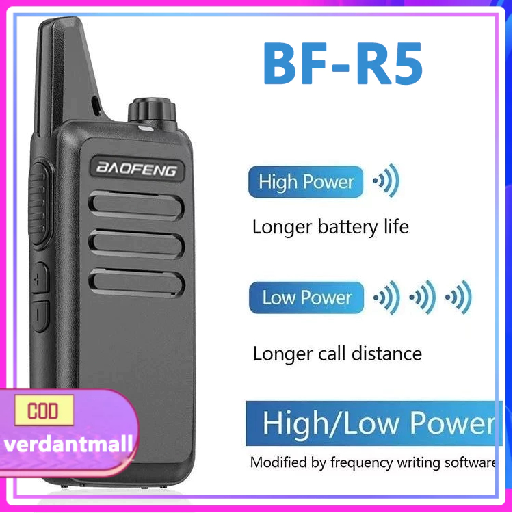 Banana Sport Ht Baofeng R5 Walkie Talkie Jarak Jauh 5Km(Max) Ht Wlan Uhf Handy Talky Waterproof