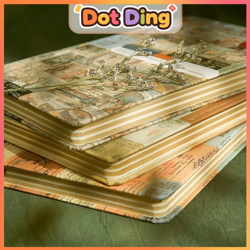 

[Whispers] [DOTDING] Buku Catatan A5 Gaya Eropa Vintage Buku Harian Berwarna Buku Notes Ilustrasi