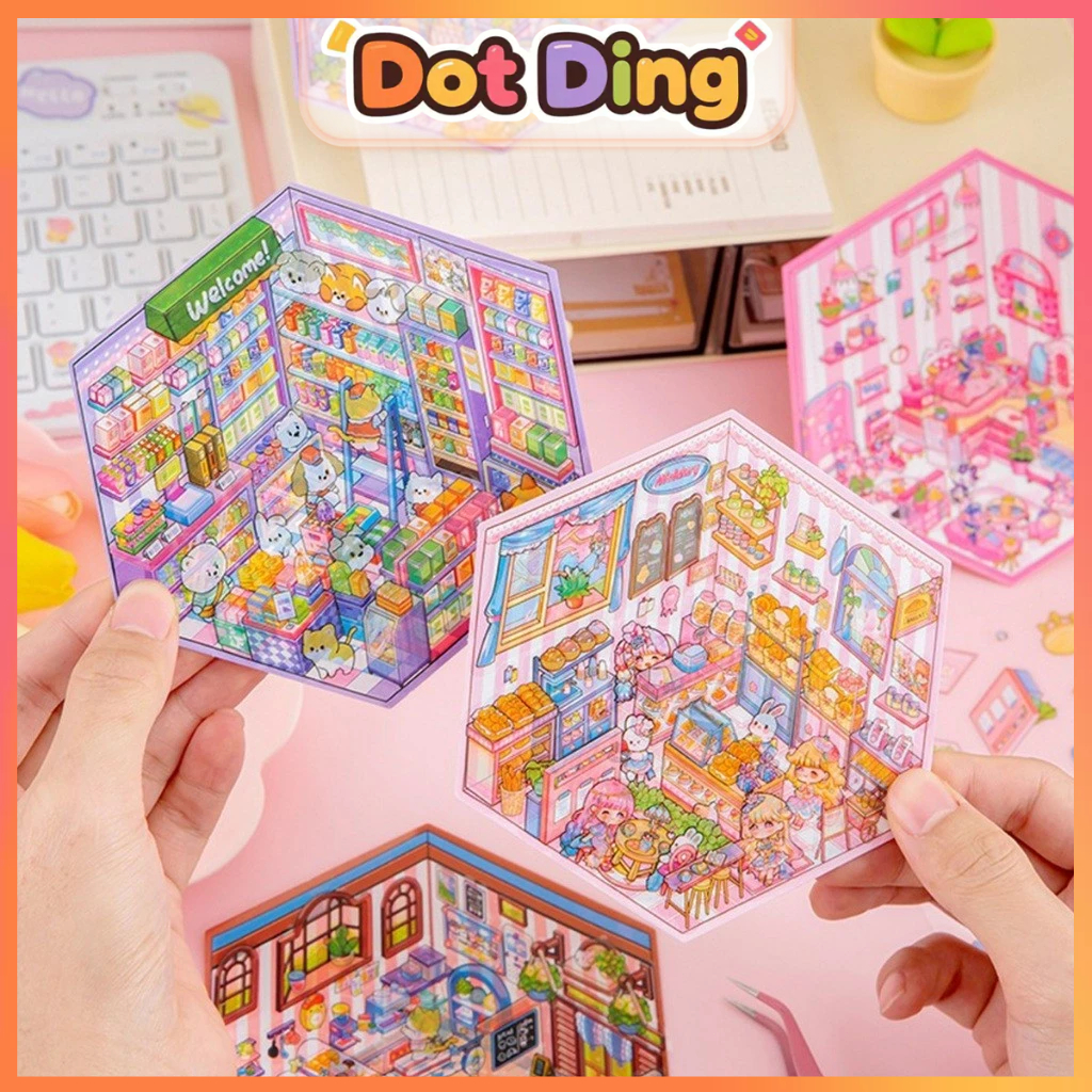 

[DOTDING] Stiker Adegan Miniatur 3D dengan Perekat Kuat Desain Unik untuk DIY Dekorasi Kreatif Buku Pegangan & Hadiah H662