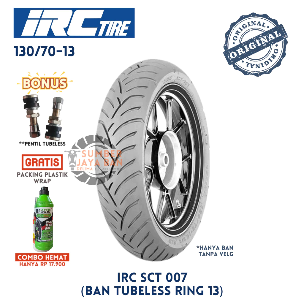 IRC SCT 007 130/70-13 Ban Ring 13 130/70 Tubeless Tubless Tubles