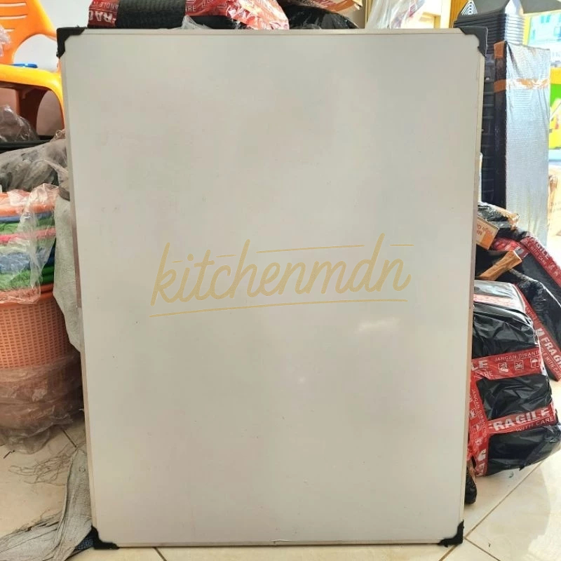 

Papan Tulis Putih Gantung 80x60 White Board Spidol Kapur 60x80 cm Timbal Balik - KitchenMdn