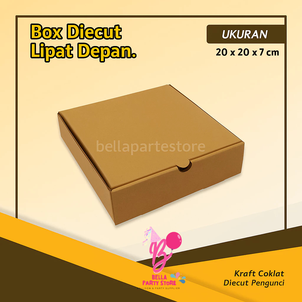 

KARDUS 20x20x7 CM | DIE CUT | KOTAK KARTON | BOX PACKING | gift box | kotak kardus | kotak dus