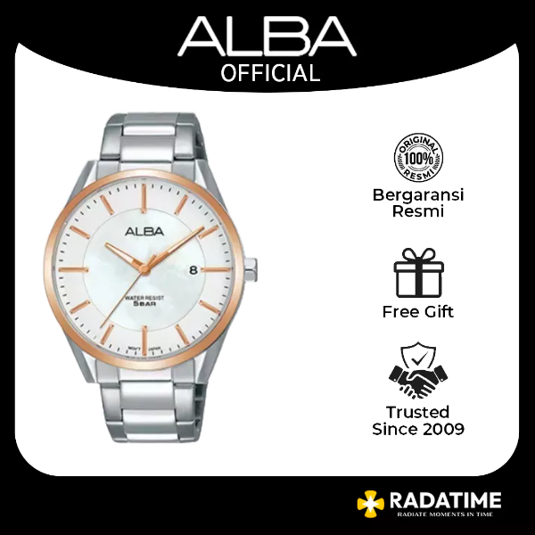 [100% Original-Promo] Alba Pria 41 mm AS9G44 X1 Jam Tangan Hadiah Kado Kantor Bisnis Ultah