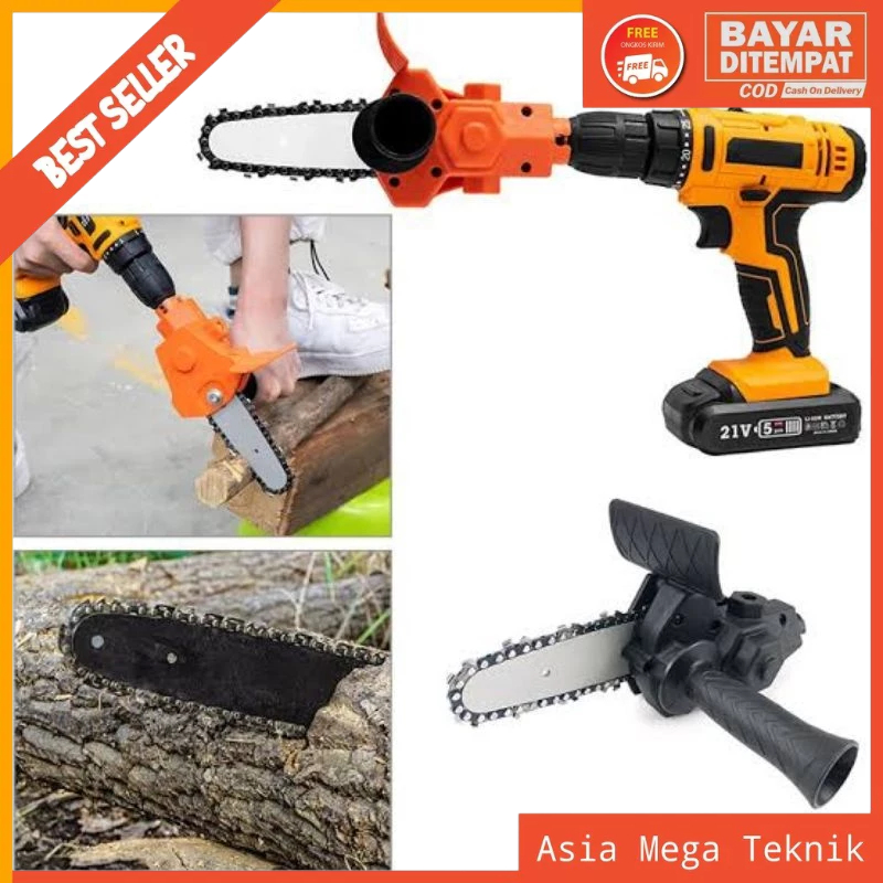 Turun Harga  Cykat Chainsaw Adaptor Mesin Bor 4" - Adapter Konverter Mesin Bor Menjadi Mesin Chain S