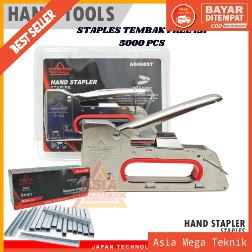 

Baru Staples Tembak R23 + Bonus Isi 5000Pcs Gun Tacker Stapler Staples Perekat Powerfull Yukido