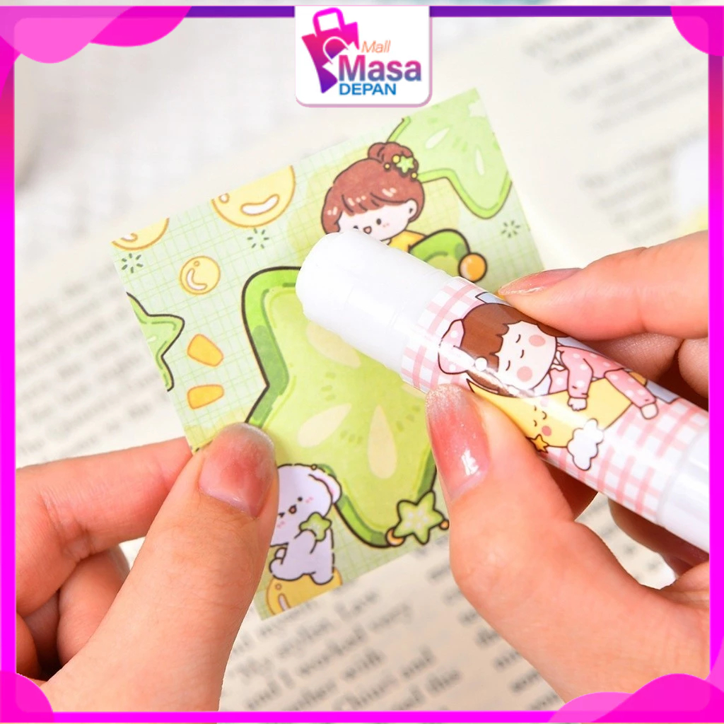 

MMD Lem Perekat Kertas Padat Glue Stick Lem Stik Batang Putar Sekolah Kantor Motif Korea Lucu