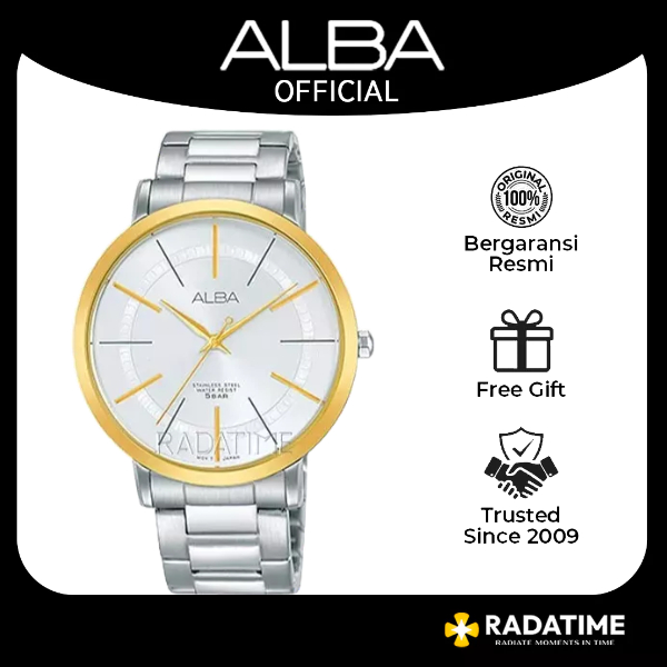 Jam Tangan Pria Alba Original -Gold Garansi AH8402 X1
