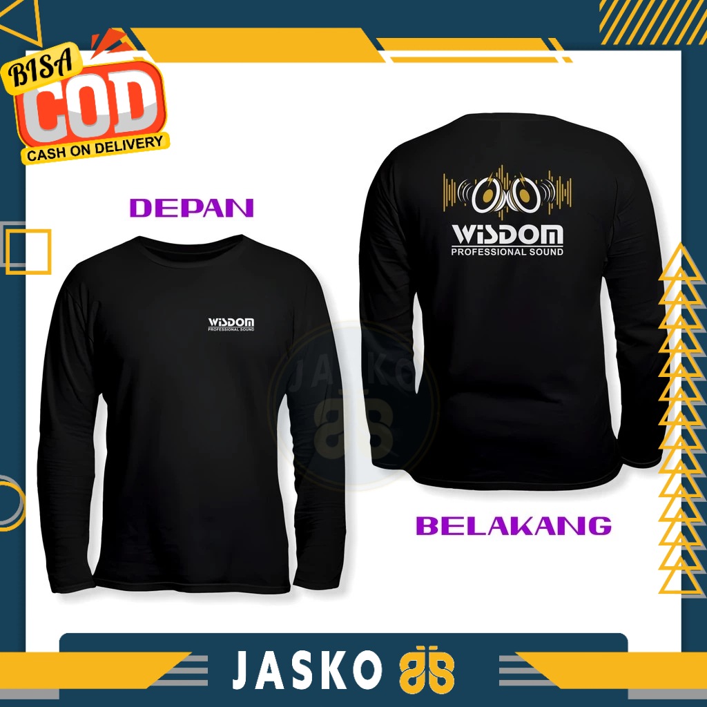 Baju Tshirt Wisdom Sound DB Lengan Panjang Kaos Distro