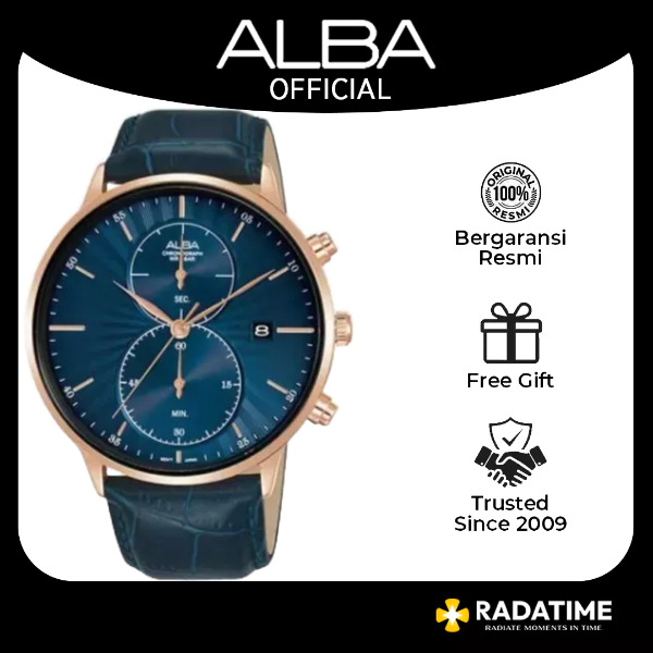 Jam Tangan Pria Alba Original Rose Gold Garansi AW4010 X1